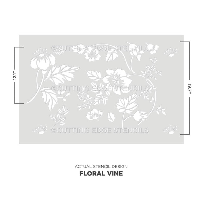 floral vine wall stencil actual stencil image stencil for painting