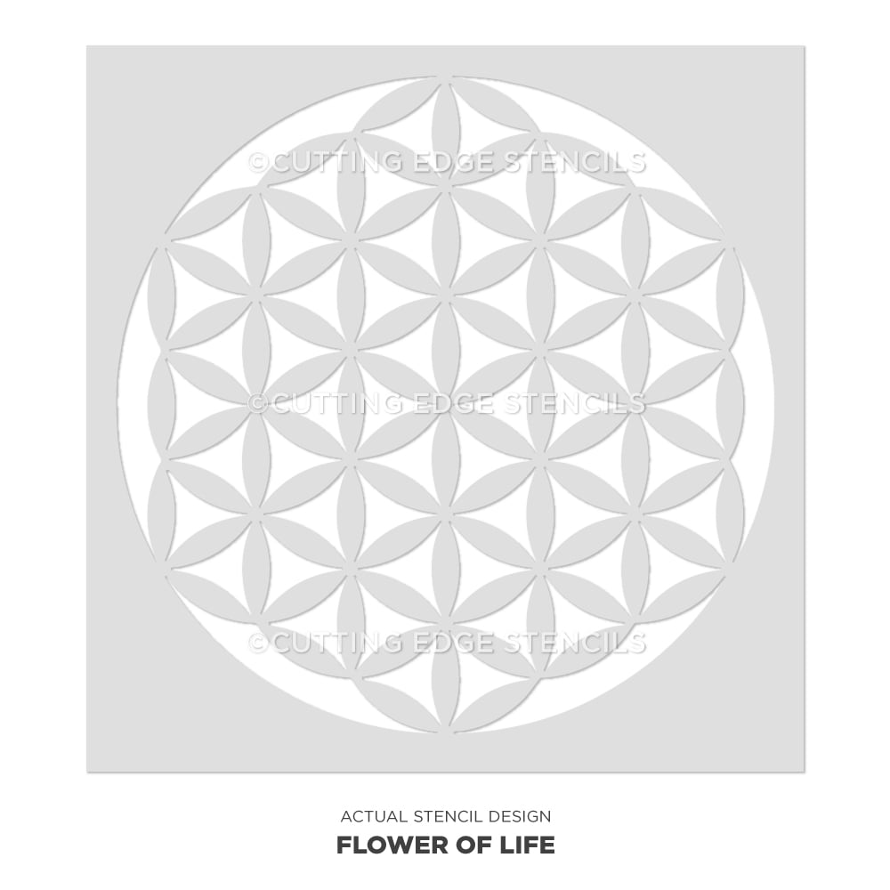 Flower Of Life Mandala Stencil Design Yoga designs mandala wall art diy home decor 