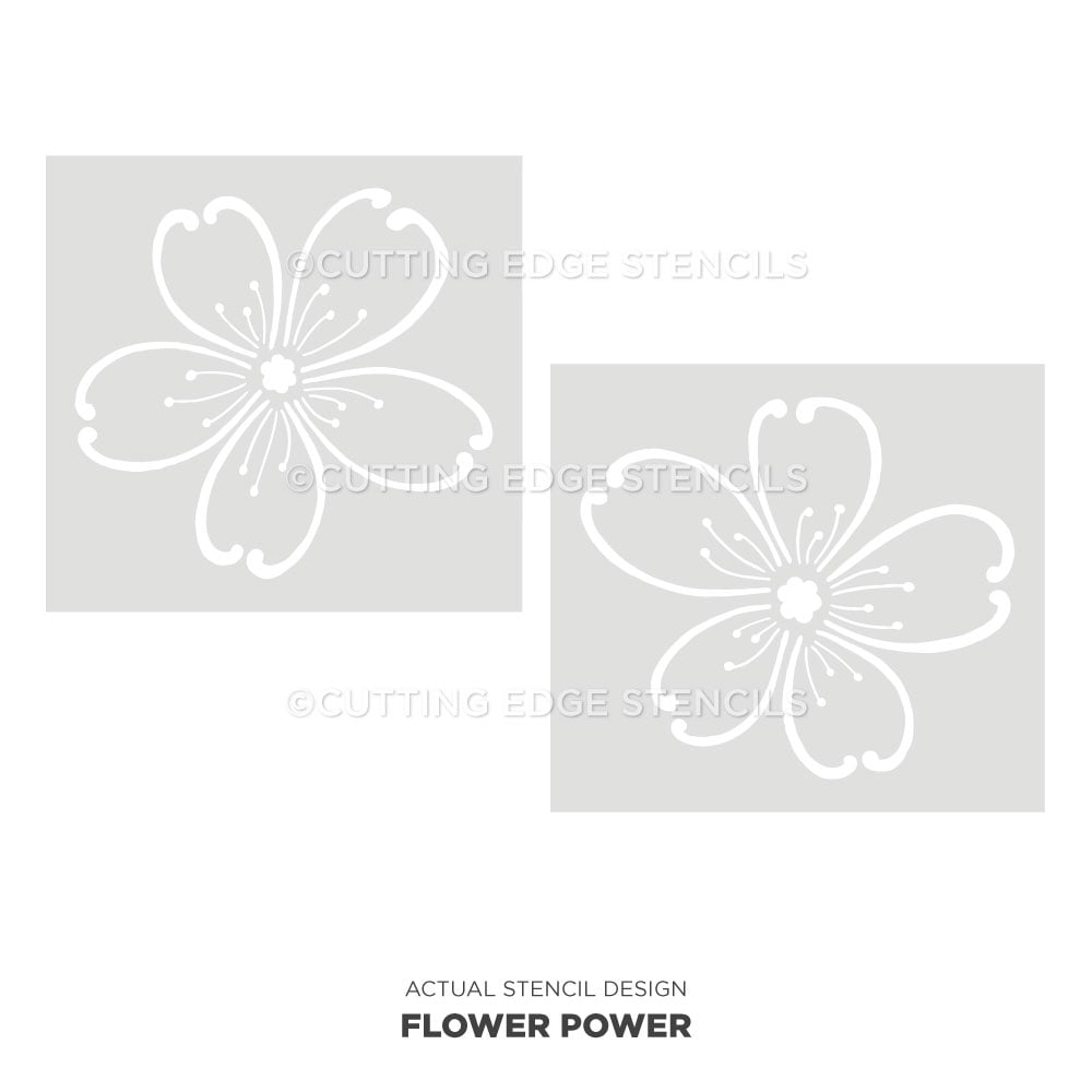 flower power stencil design