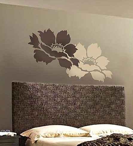 Flower stencil for walls