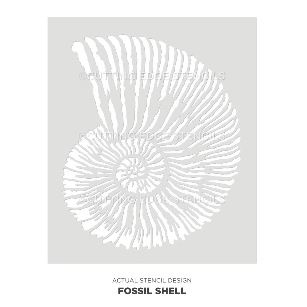 Fossil Shell Wall art stencil