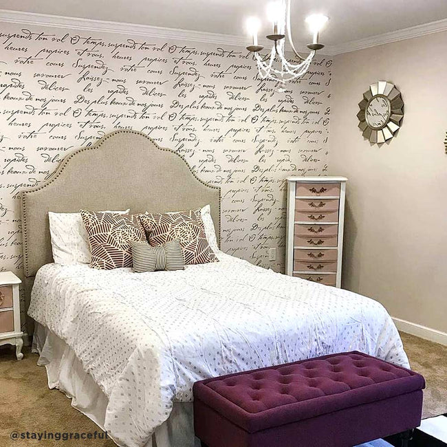 romantic french bedroom stencils