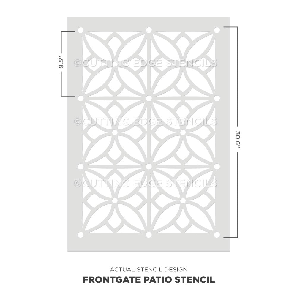 front gate patio stencil wall stencil actual image