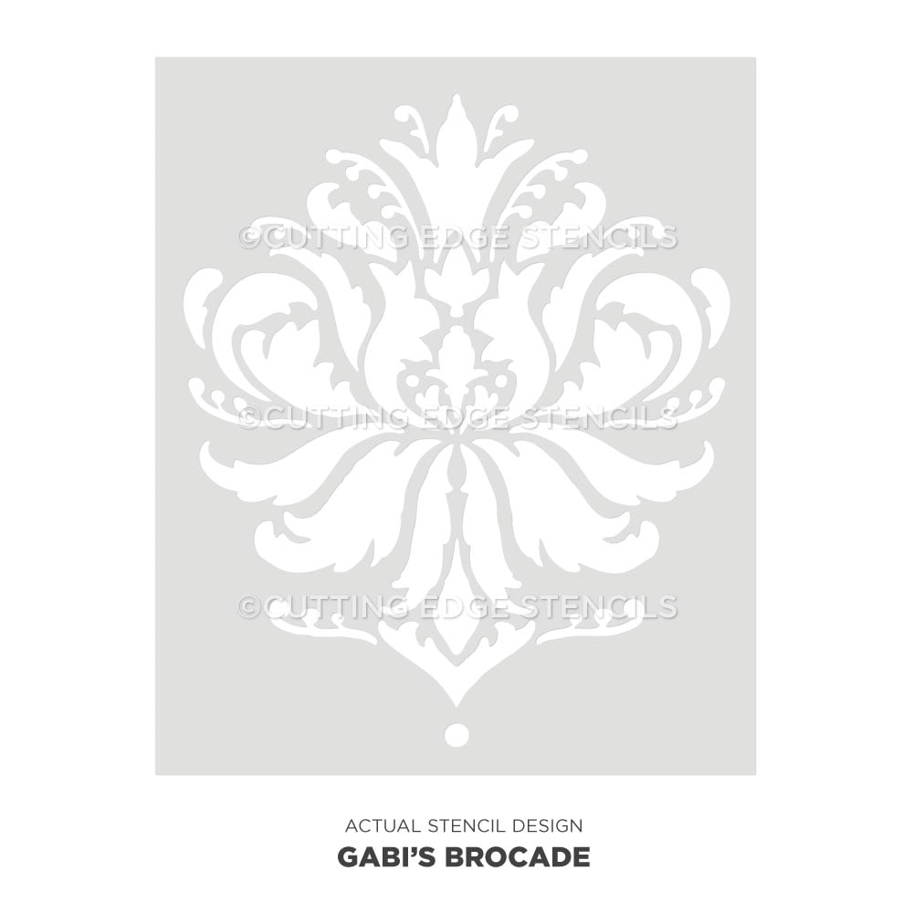 gabi's brocade stencil for wall art