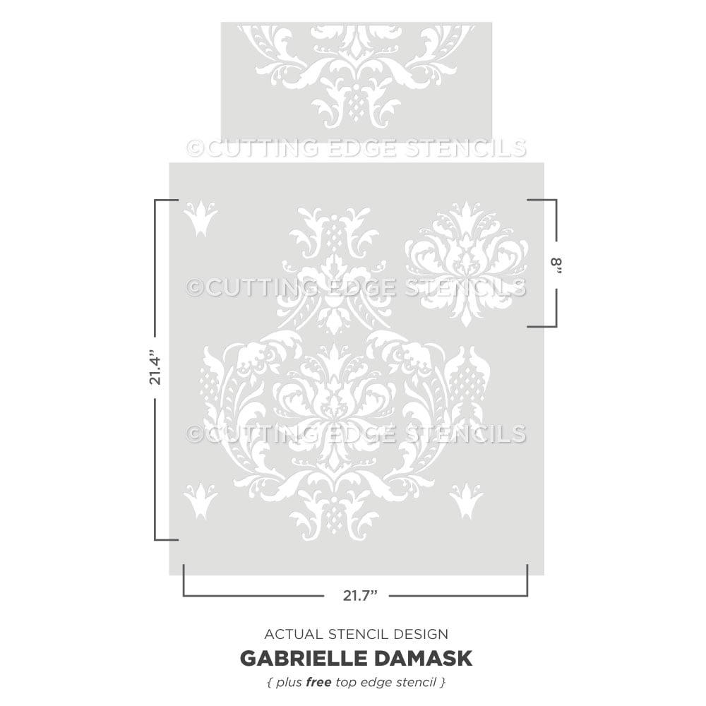 gabrielle damask stencil for walls