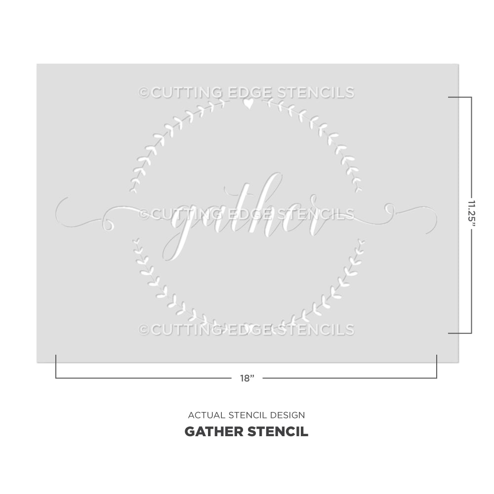 gather sign stencil actual image