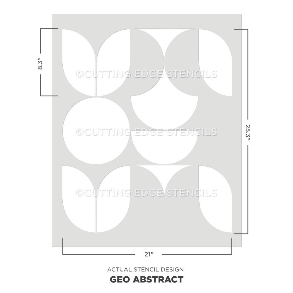 geo abstract wall stencil geometric actual stencil image