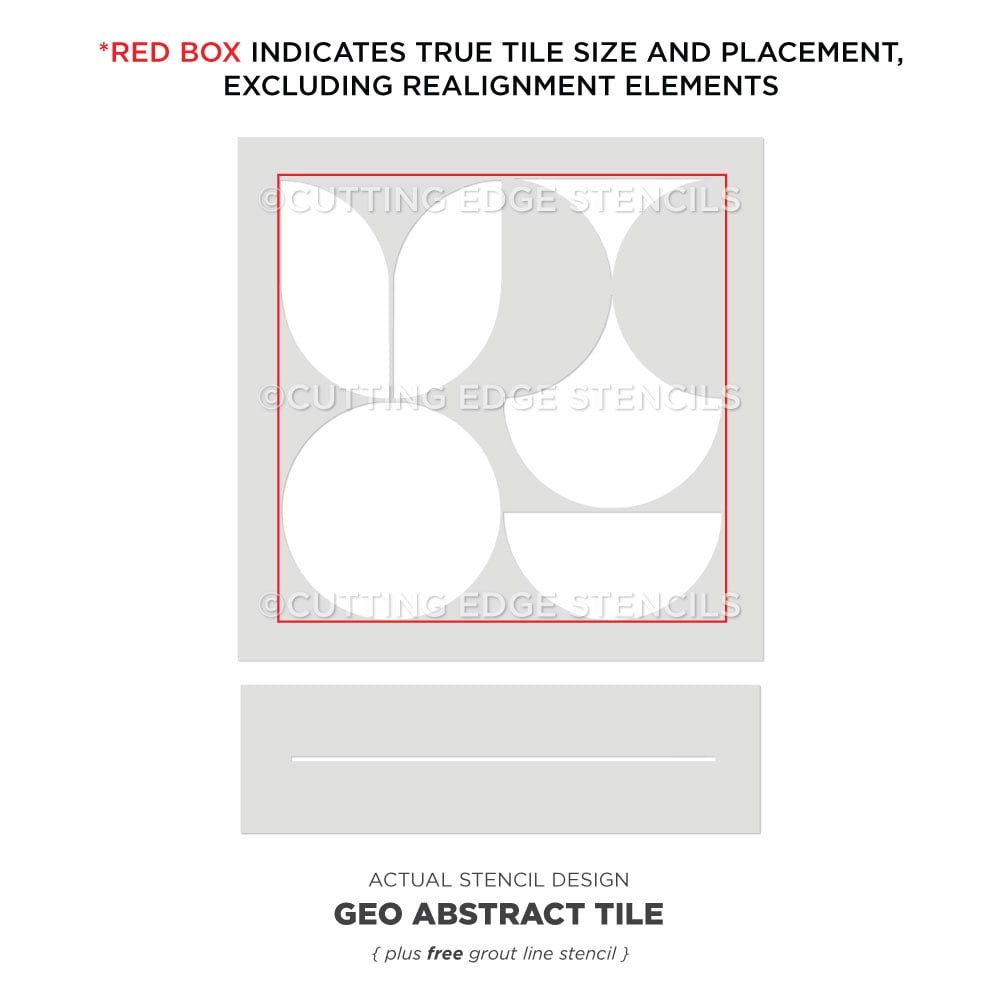 Geo abstract tile stencil actual design image