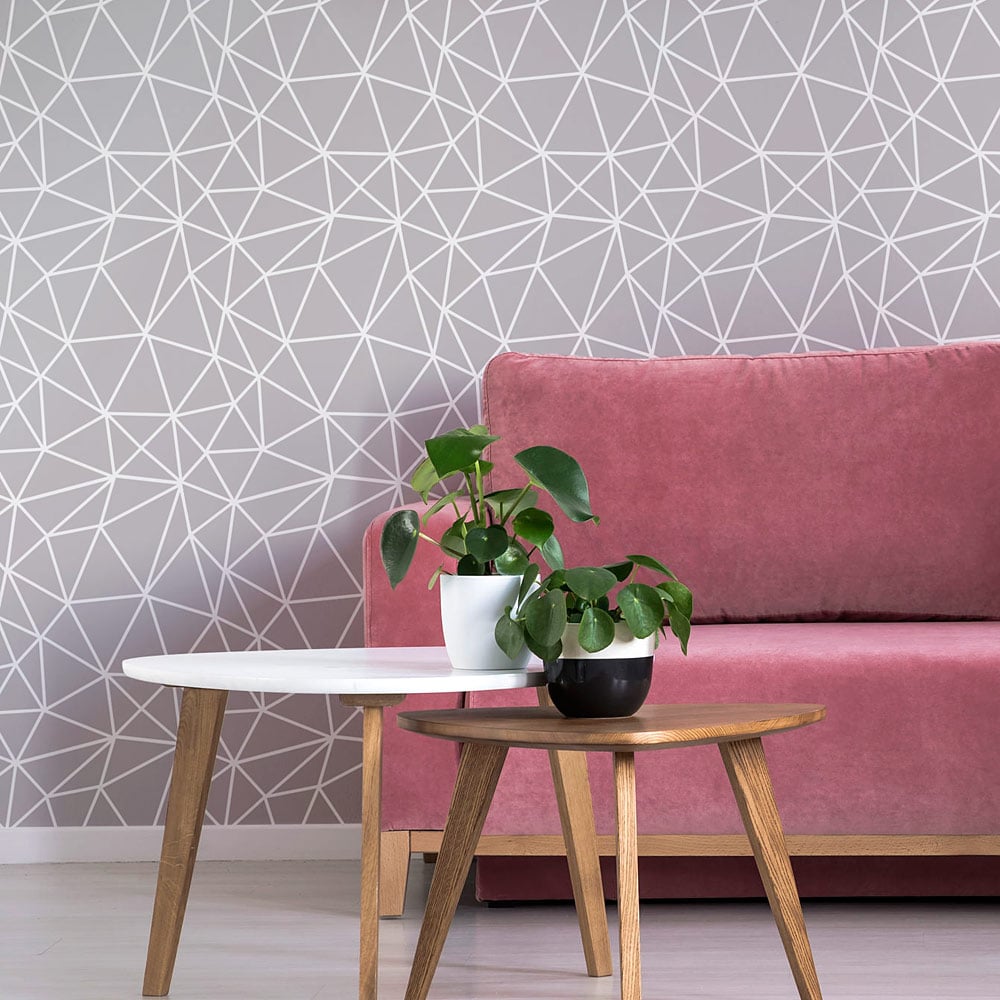 geometric paint wall stencil