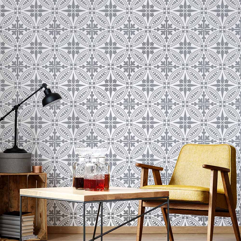 Geometric Stencil For Walls Wall Stencils Pattern Stencil