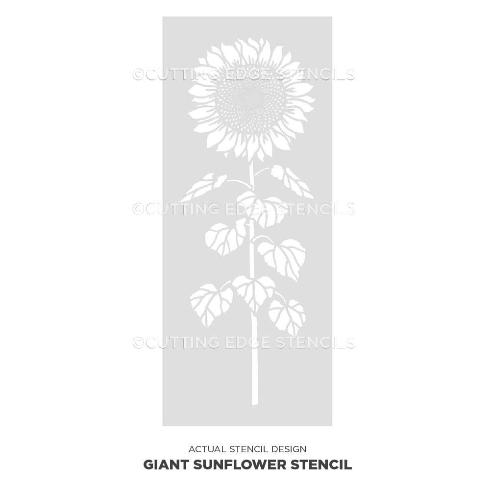 large sunflower stencil for walls actual stencil image