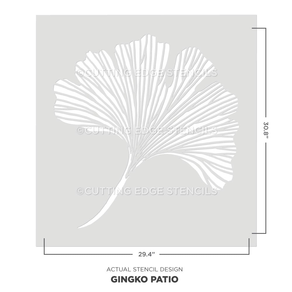 chinese ginkgo patio stencil