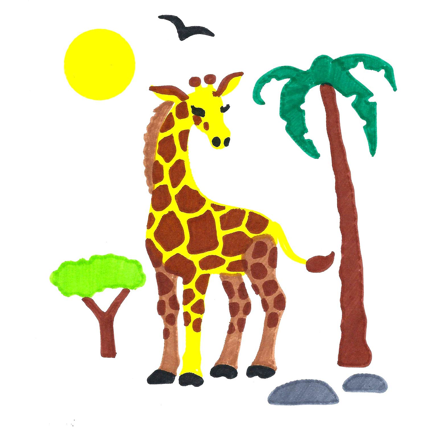 giraffe stencil colorfoldz