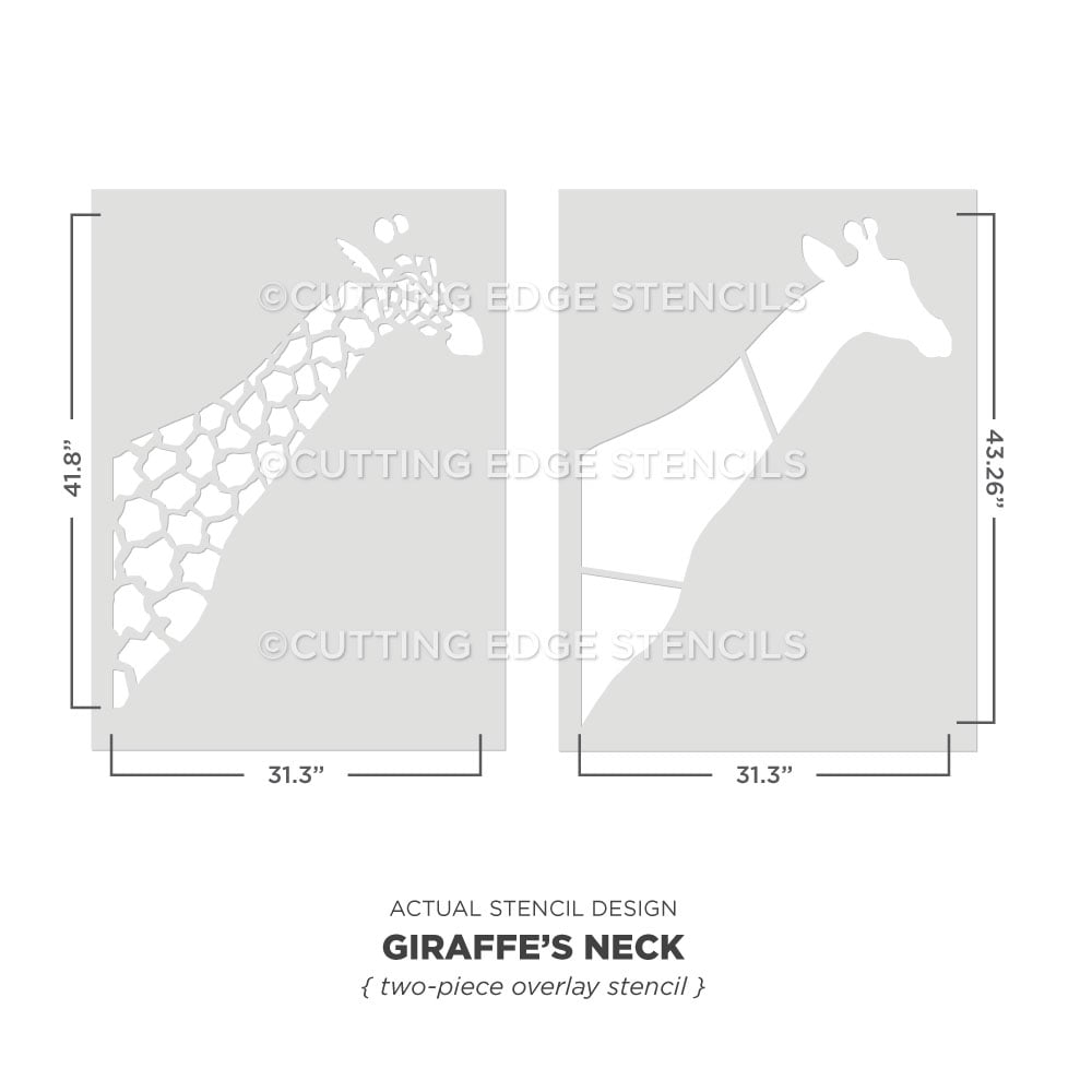 Giraffe Wall Stencil for nursery