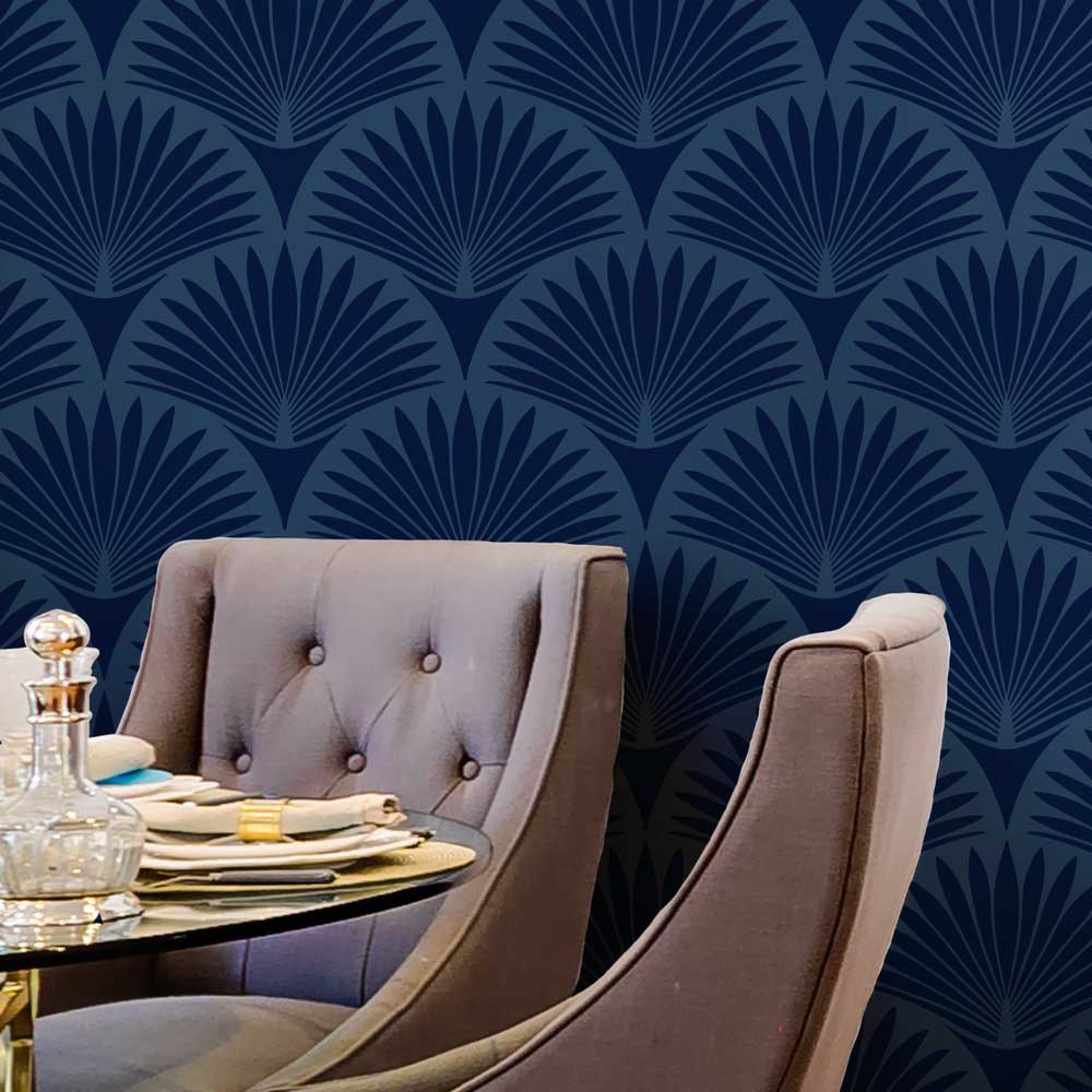 dining room wall glam palm wall stencil for walls