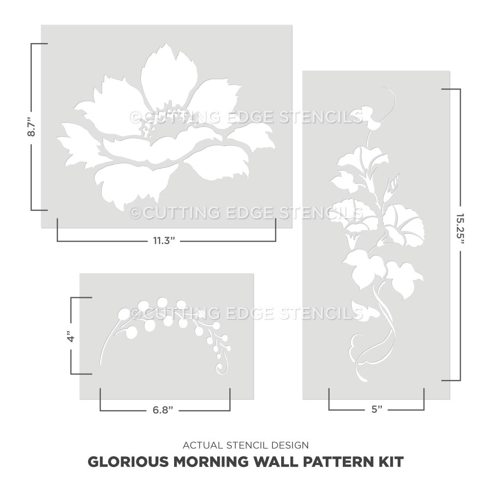 glorious morning stencil design