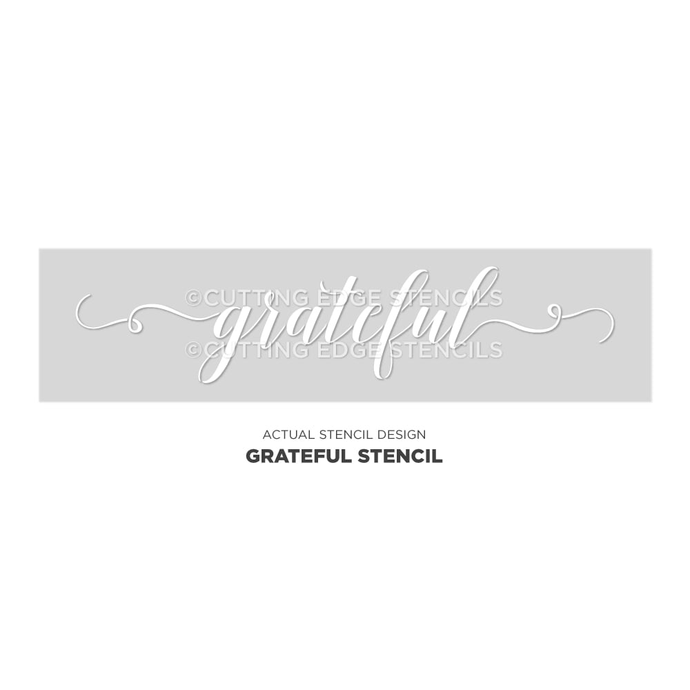 grateful sign stencil actual image