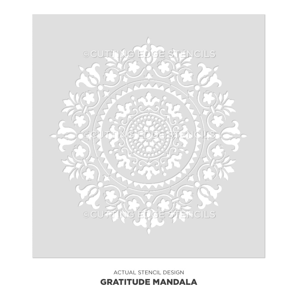 Gratitude mandala stencil large mandalas for walls and ceilings stencil medallions