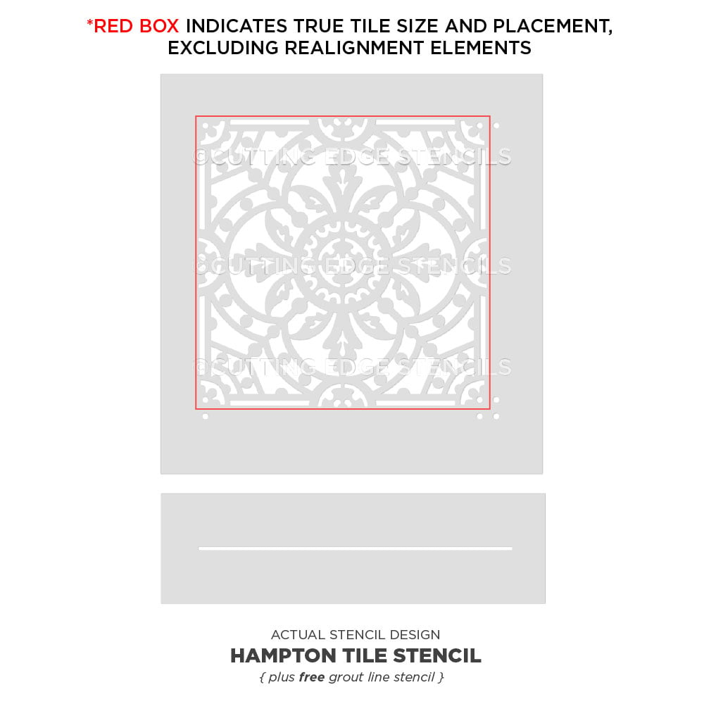 actual hampton tile stencil for painting