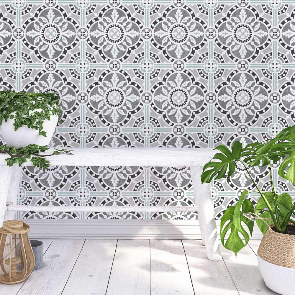 tile stencil for painting wall