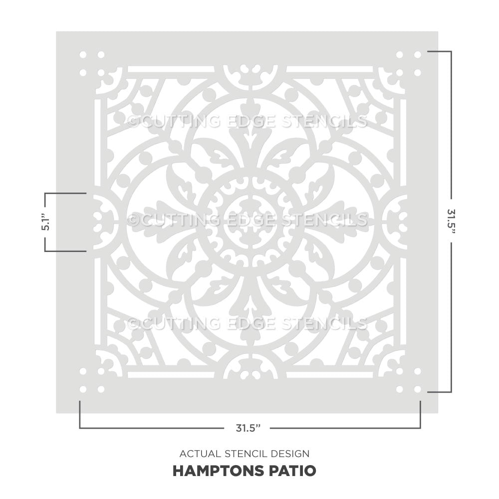 hampton cement patio stencil