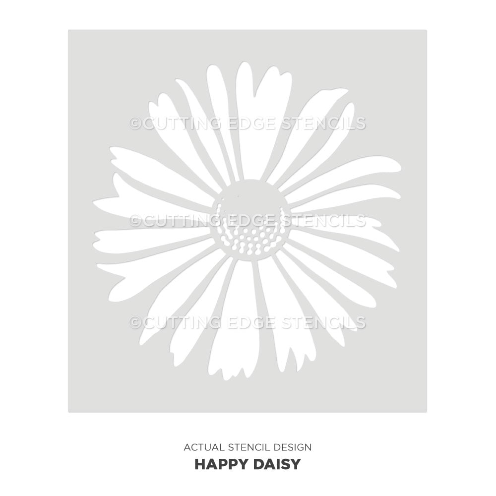 happy daisy stencil