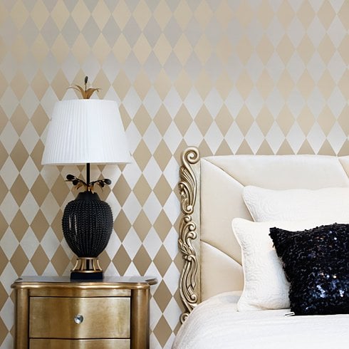 Harlequin Allover Geometric Stencil