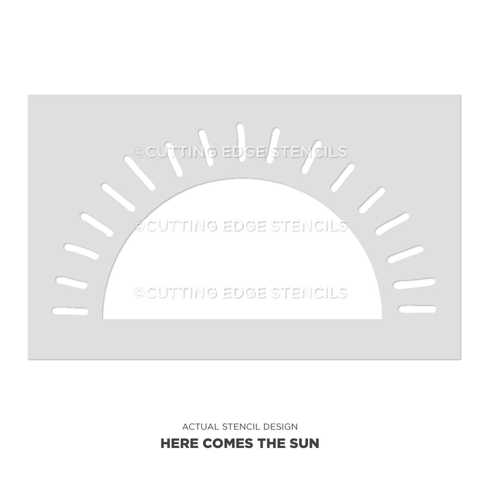 here comes the sun wall stencil actual image