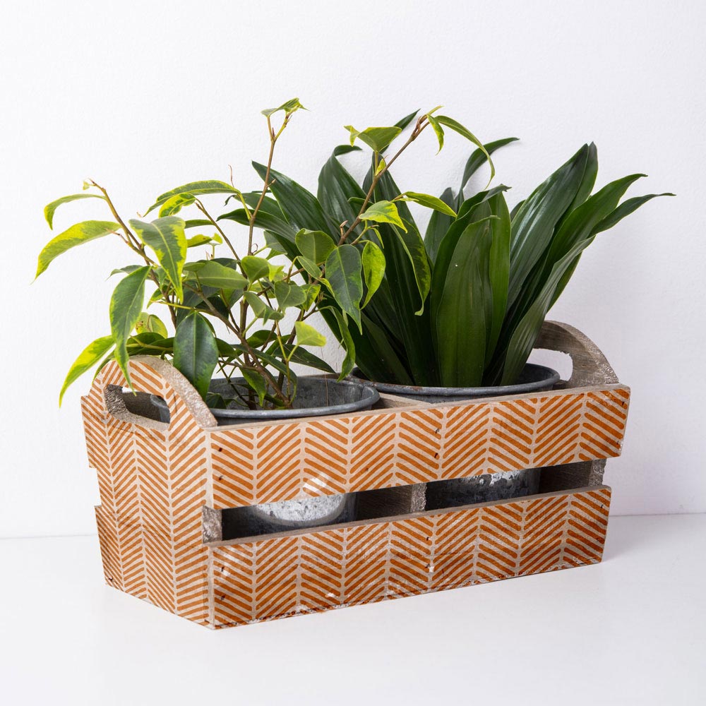 Herringbone-Stitch-Furniture-stencil-Stenciled-Planter