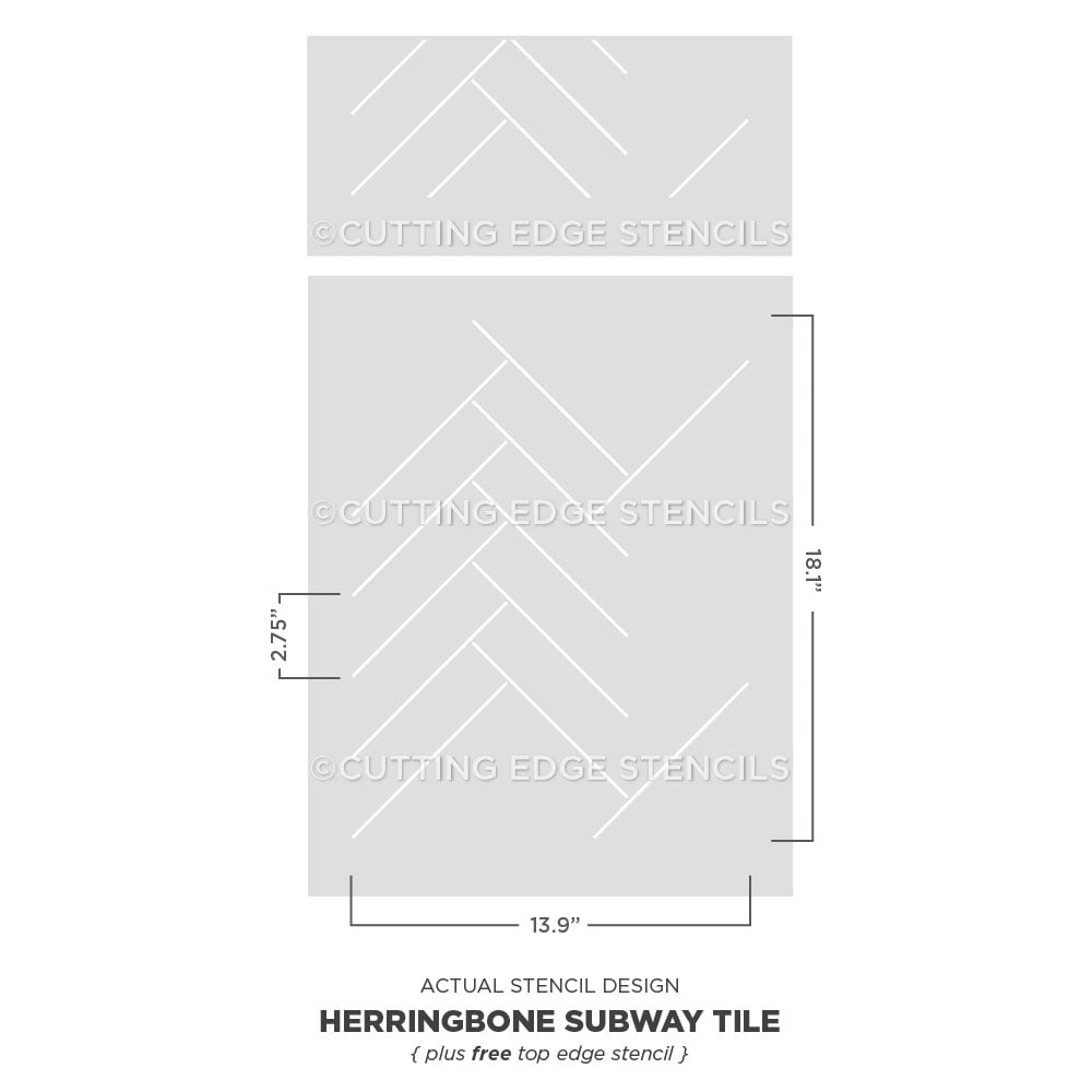 subway herringbone tile actual