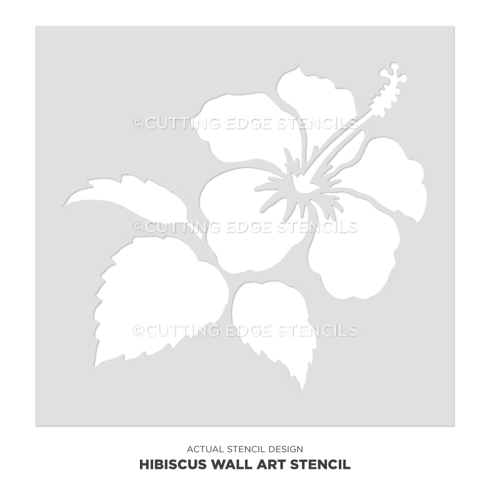 Hibiscus Wall Art Floral Stencils for Walls Actual