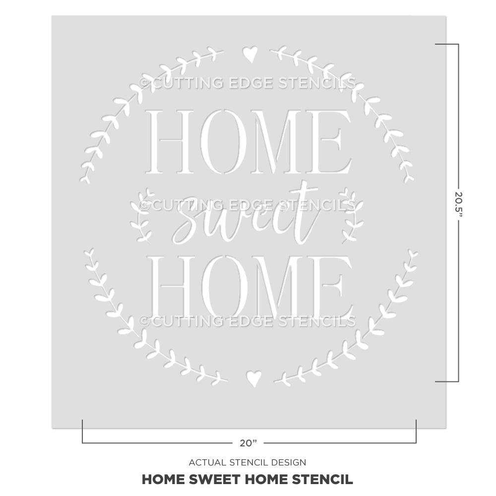 home sweet home sign stencil actual image