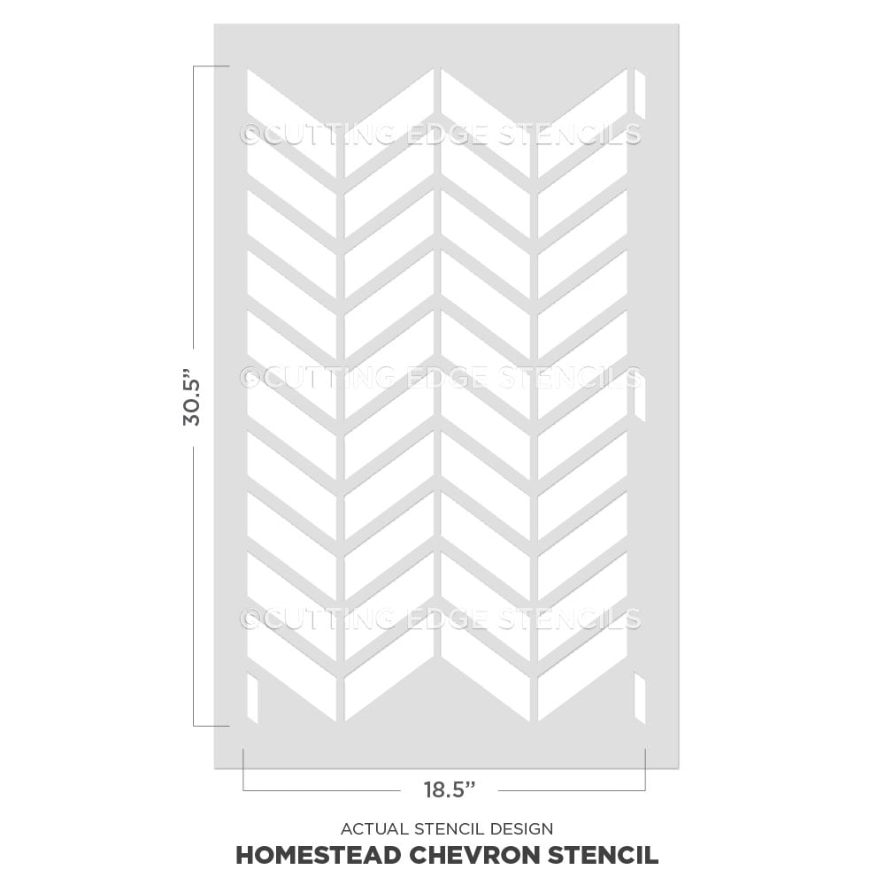 herringbone stencil for walls