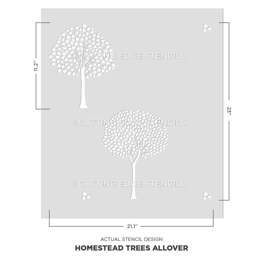 homestead trees actual stencil image