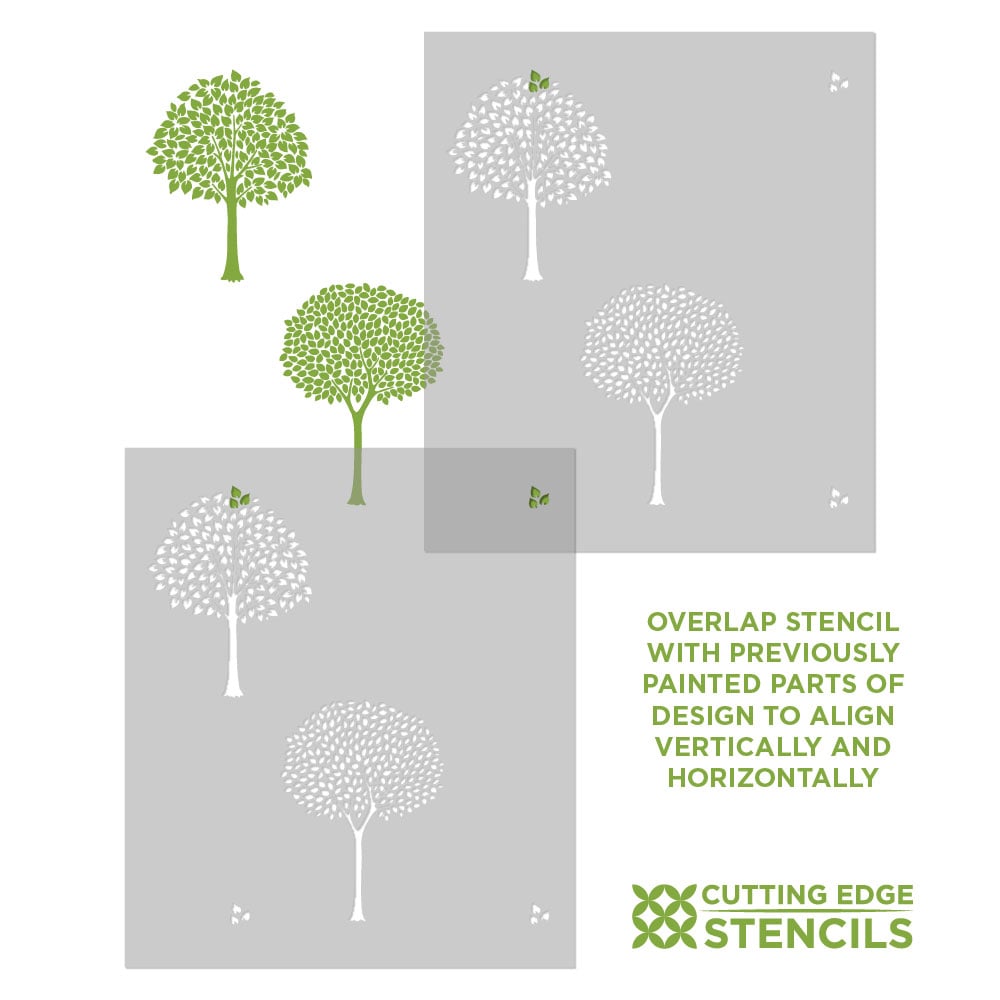 homestead trees stencil alignment image