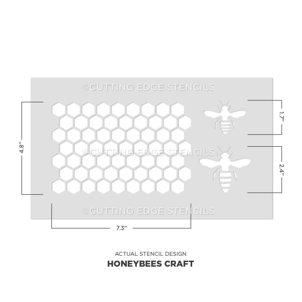 honeybee honeycomb stencil