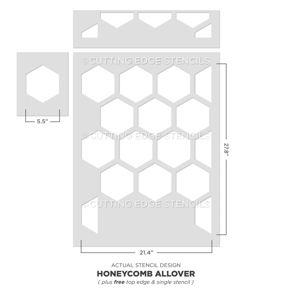 Honeycomb Wall Stencil Bee Hive Wallpaper Design Actual