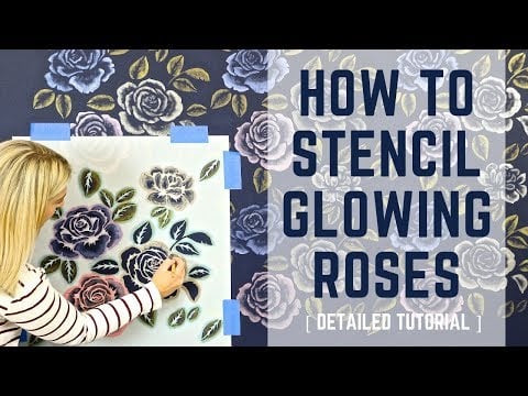 Midnight Rose Garden Stencil