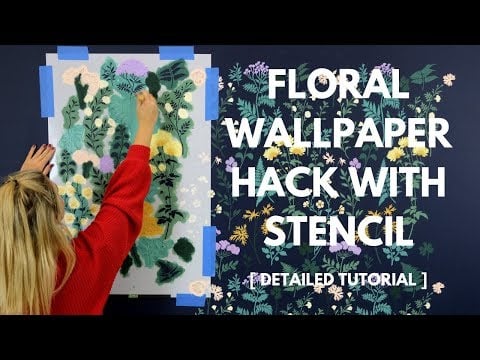 Floral Trail Wall Stencil