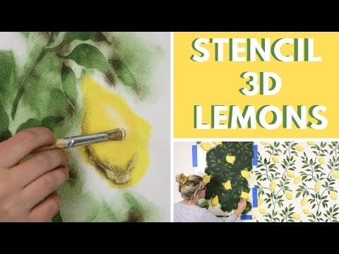 Lemons Allover Wall Stencil