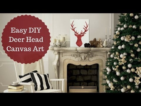 Deer Head Wall Art Stencil