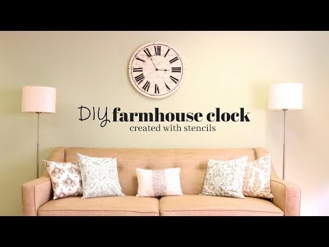 Farmhouse Clock Wall Stencil