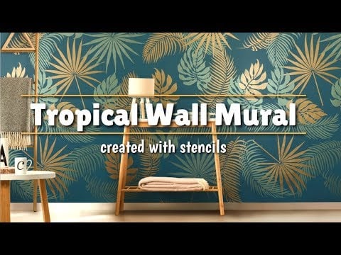 Palm Fronds 3-Piece Wall Pattern Kit