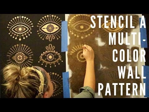 Magic Eyes Wall Stencil