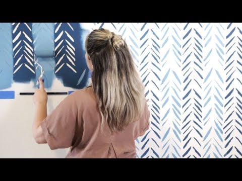 Brush Strokes Wall Stencil