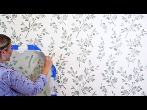 Olive Branches Wall Stencil