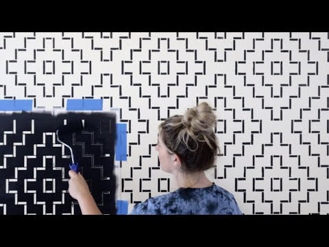 Shibori Stitch Wall Stencil