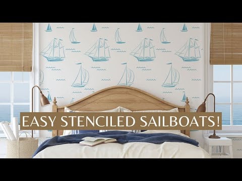 Sailboats Wall Stencil