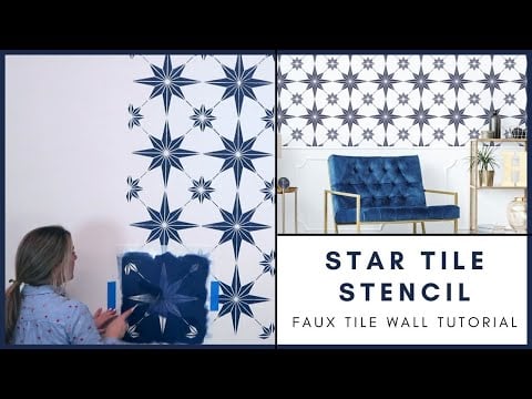 Star Tile Stencil Size Large