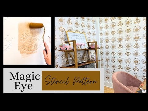 Magic Eyes Wall Stencil